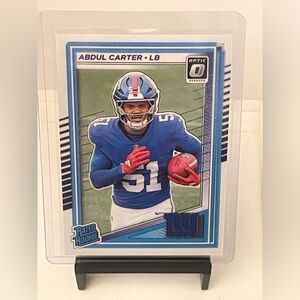ABDUL CARTER 2025 DONRUSS OPTIC PRIZM FOOTBALL RATED ROOKIE-NY GIANTS